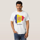 Vlaggen en Andorra T-shirt (Voorkant volledig)