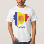 Vlaggen en Andorra T-shirt (Voorkant)