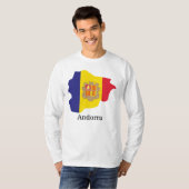 Vlaggen en Andorra T-shirt (Voorkant volledig)