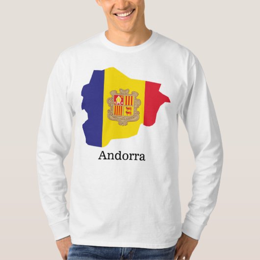 Vlaggen en Andorra T-shirt (Voorkant)