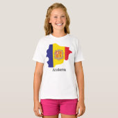 Vlaggen en Andorra T-shirt (Voorkant volledig)