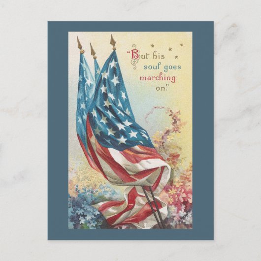 Vlaggen en bloemen voor de slachtoffers briefkaart (Voorkant)