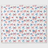 Vlaggen en kersen cadeaupapier (Vlak)