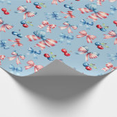 Vlaggen en kersen cadeaupapier (Hoek)