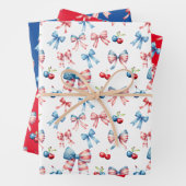 Vlaggen en kersen inpakpapier vel (In situ)