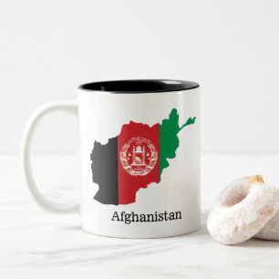 Vlaggen en landen Afghanistan Tweekleurige Koffiemok