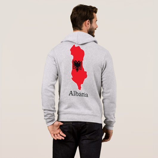 Vlaggen en landen Albanië Hoodie (Achterkant volledig)