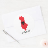 Vlaggen en landen Albanië Ronde Sticker (Envelop)