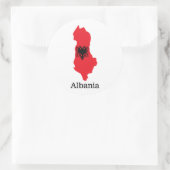 Vlaggen en landen Albanië Ronde Sticker (Tas)