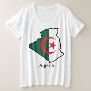 Vlaggen en landen Algerije Grote Maat T-shirt