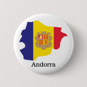 Vlaggen en landen Andorra Ronde Button 5,7 Cm (Voorkant)