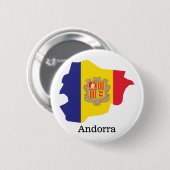Vlaggen en landen Andorra Ronde Button 5,7 Cm (Voorkant /achterkant)