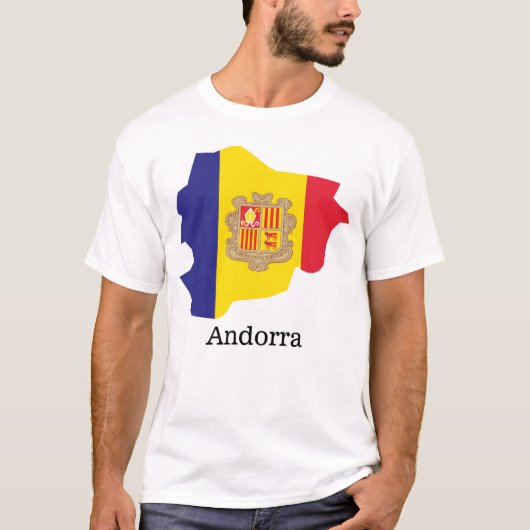 Vlaggen en landen Andorra T-Shirt (Voorkant)
