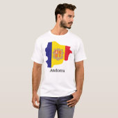 Vlaggen en landen Andorra T-Shirt (Voorkant volledig)