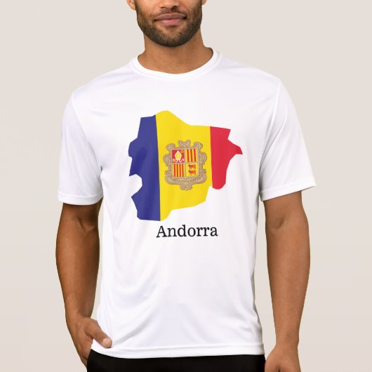 Vlaggen en landen Andorra T-Shirt (Voorkant)