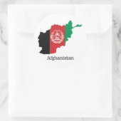 Vlaggen en landen in Afghanistan Ronde Sticker (Tas)