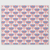 Vlaggen en linten van de VS Amerikaanse zomer Cadeaupapier (Vlak)