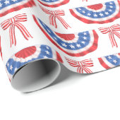 Vlaggen en linten van de VS Amerikaanse zomer Cadeaupapier (Rol Hoek)