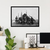 Vlaggen en officieren bij Washington, DC 1863 Poster (Thuiskantoor)