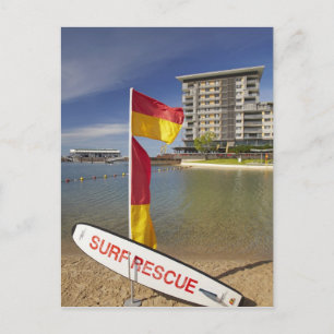 Vlaggen en surf reddingsbord briefkaart