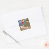 Vlaggen en surf reddingsbord vierkante sticker (Envelop)