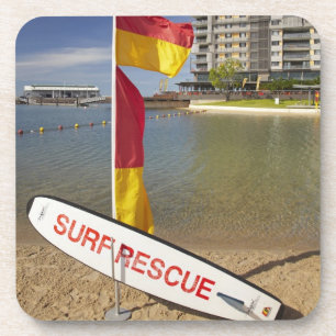 Vlaggen en surf reddingsplank bier onderzetter
