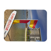 Vlaggen en surf reddingsplank magneet (Horizontaal)