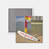 Vlaggen en surf reddingsplank magneet (Voorkant / Achterkant)