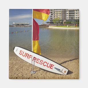 Vlaggen en surf reddingsplank magneet