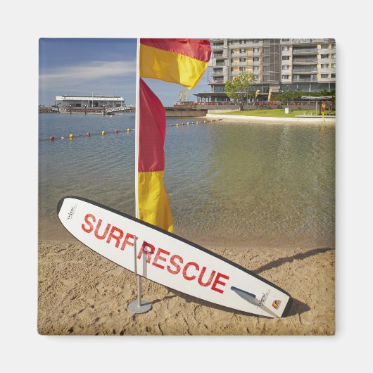 Vlaggen en surf reddingsplank magneet (Voorkant)