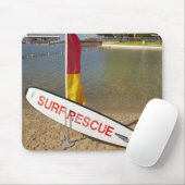 Vlaggen en surf reddingsplank muismat (Met muis)