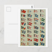 "Vlaggen en trechters" Briefkaart (Voorkant / Achterkant)