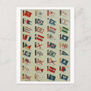 "Vlaggen en trechters" Briefkaart