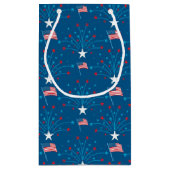 Vlaggen en vuurwerk van de Verenigde Staten Klein Cadeauzakje (Achterkant)