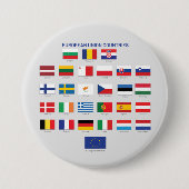 Vlaggen EU-landen Ronde Button 7,6 Cm (Voorkant)