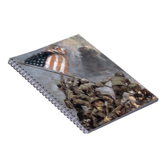 Vlaggen hijsen op de berg Suribachi, Iwo Jima, 194 Notitieboek (Rechterzijde)