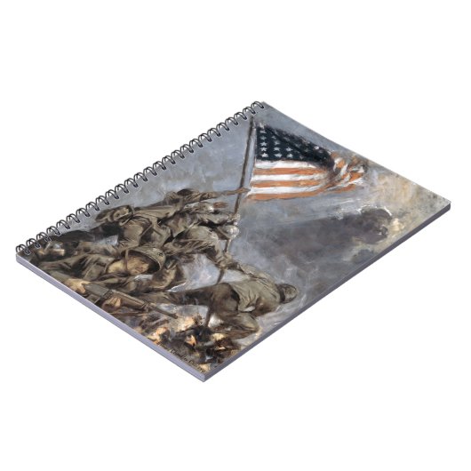 Vlaggen hijsen op de berg Suribachi, Iwo Jima, 194 Notitieboek (Linkerzijde)