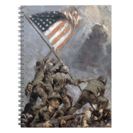 Vlaggen hijsen op de berg Suribachi, Iwo Jima, 194 Notitieboek