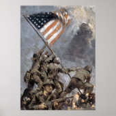 Vlaggen hijsen op de berg Suribachi, Iwo Jima, 194 Poster (Voorkant)