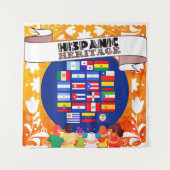 Vlaggen Hispanic Heritage Month School Celebration Wandkleed (Voorkant)