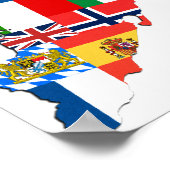 Vlaggen in de buurt van New York Poster (Hoek)