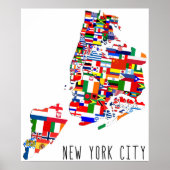 Vlaggen in de buurt van New York Poster (Voorkant)