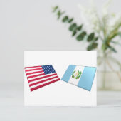 Vlaggen in de VS en Guatemala Briefkaart (Staand voorkant)