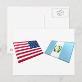 Vlaggen in de VS en Guatemala Briefkaart (Voorkant / Achterkant)