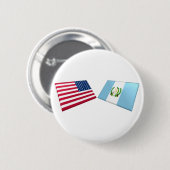 Vlaggen in de VS en Guatemala Ronde Button 5,7 Cm (Voorkant /achterkant)