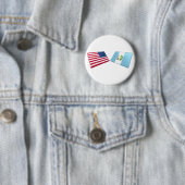 Vlaggen in de VS en Guatemala Ronde Button 5,7 Cm (In situ)