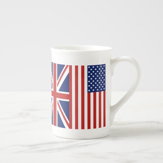 Vlaggen in de VS en het VK. Porselein Kop (Rechts)