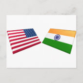 Vlaggen in de VS en India Briefkaart (Voorkant)