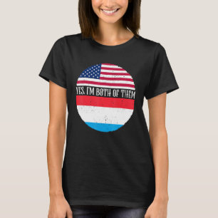 Vlaggen in de VS en Luxemburg ja ik ben ze allebei T-shirt
