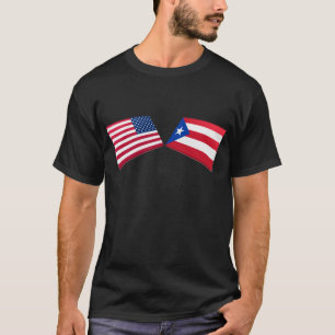 Vlaggen in de VS en Puerto Rico T-shirt